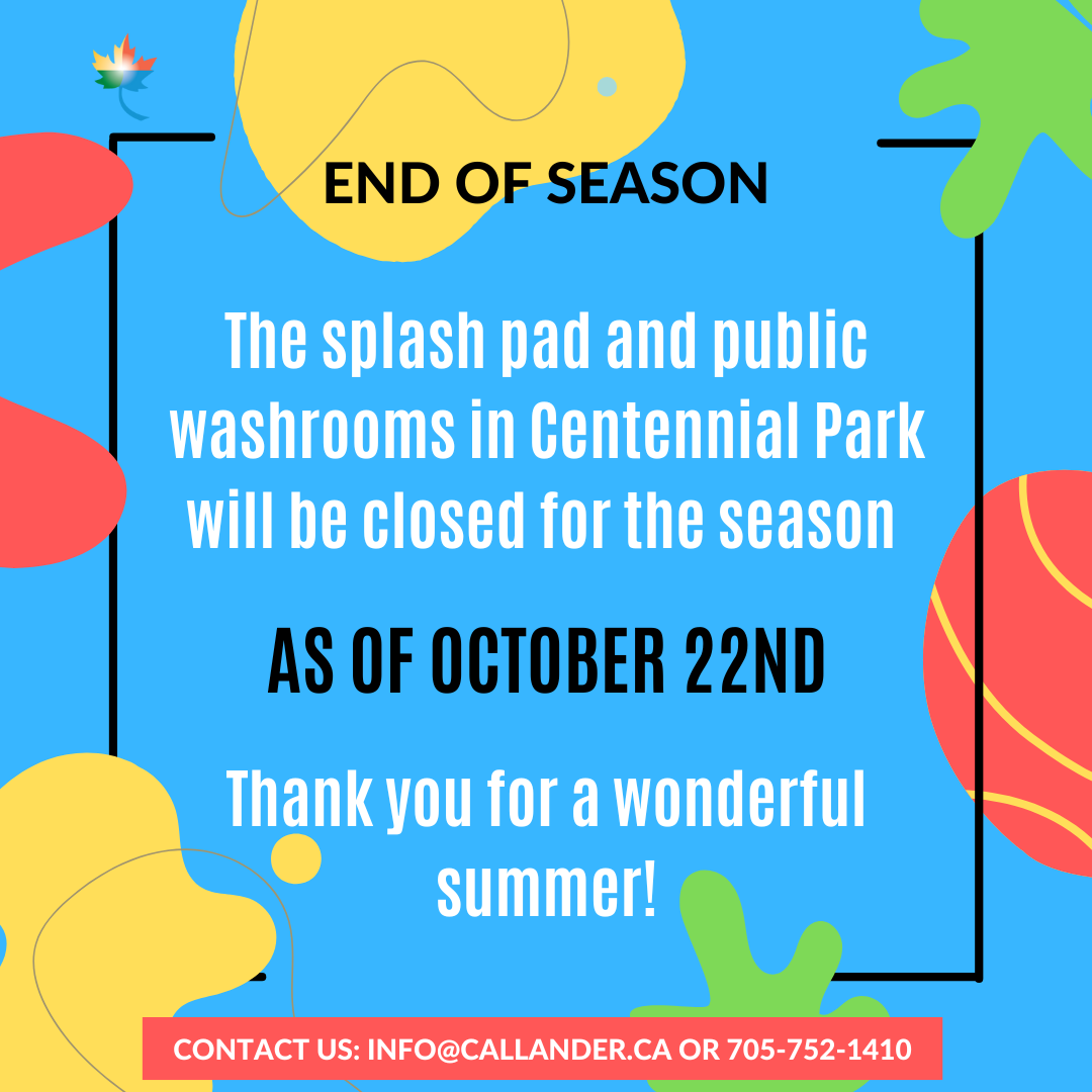 End of Season Washroom Closure